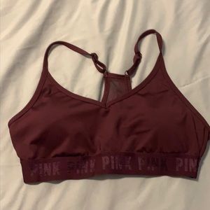 PINK SPORTS BRA REMOVABLE PADS